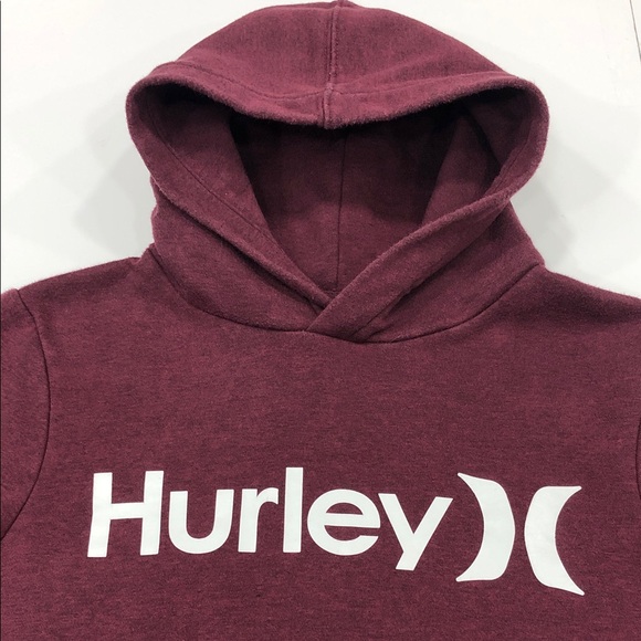 Hurley Kids' Burgundy Hoodie – Size 7/8 - Picture 3 of 9